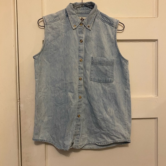 Sleeveless Denim shirt - Picture 1 of 3